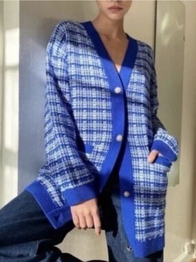 Babaton Blue Lacer Cardigan